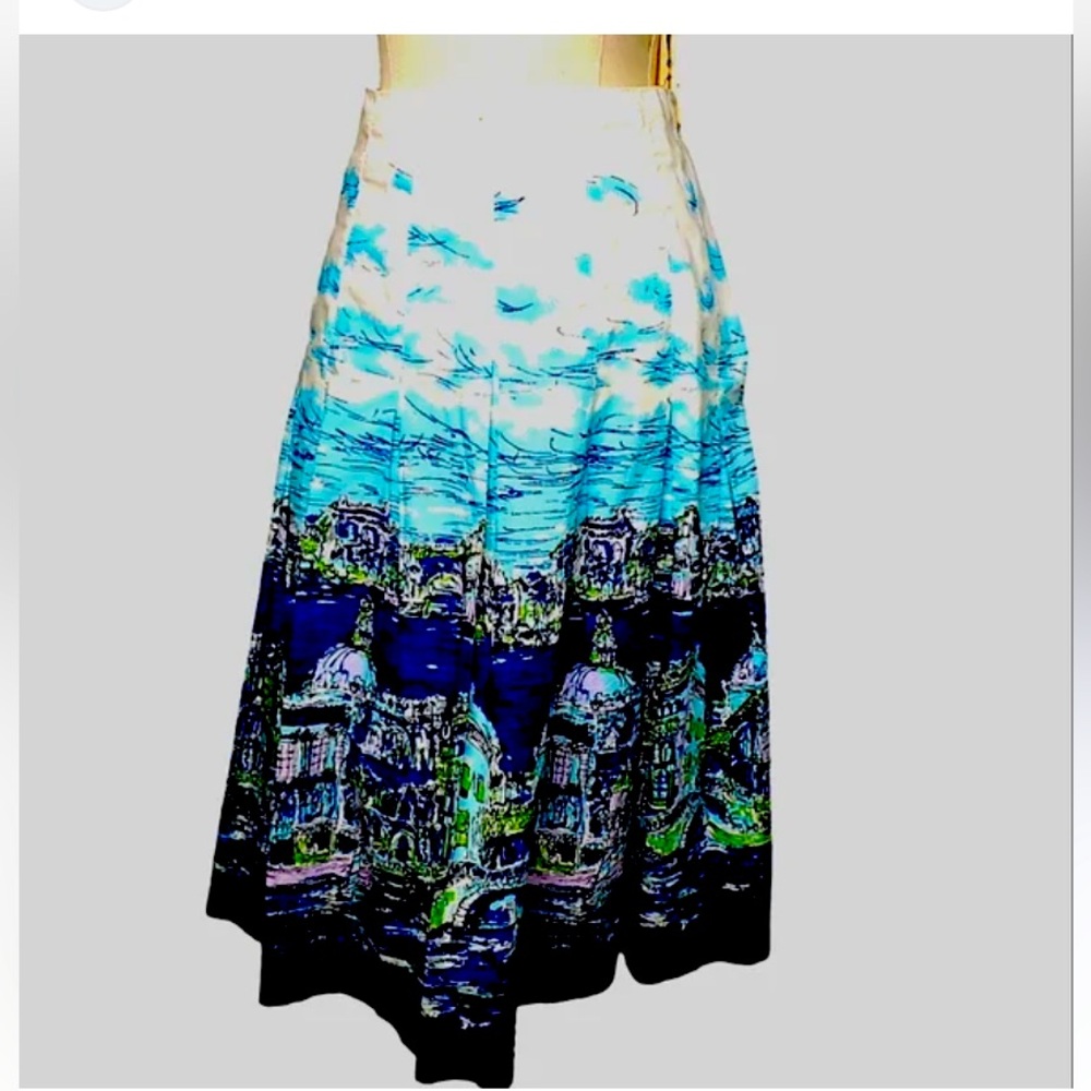 Vintage Talbots cityscape aline skirt